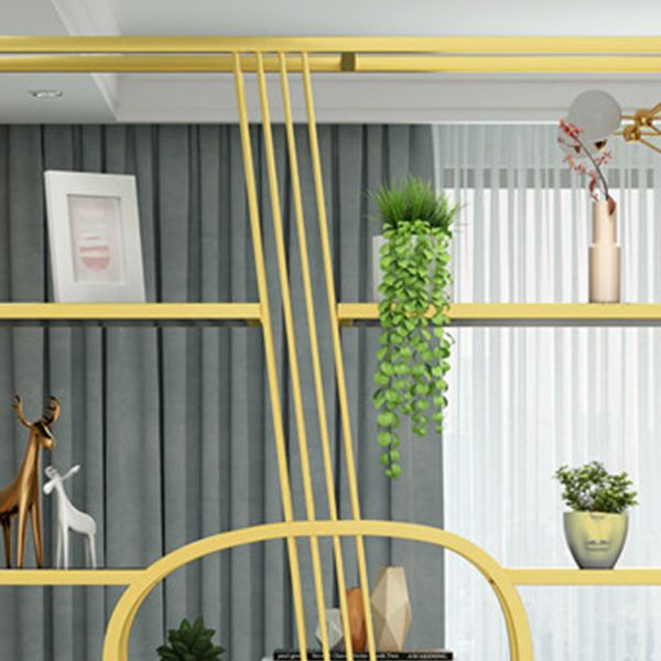 Glam Open Bookcase Bookshelf Shelves Included Bookcase with Rectangular Shelves 10.6" Wide