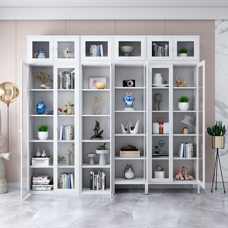 Scandinavian Style Bookcase with Door Shelf Bookcase for Home and Office