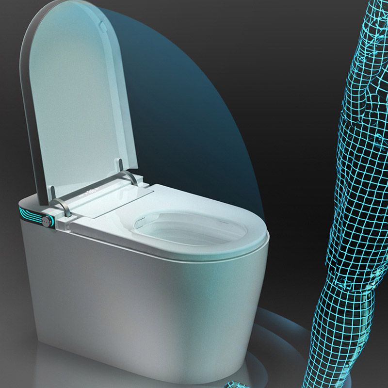 Modern 1-Piece Toilet Bowl Floor Mounted Urine Toilet with Slow Close Seat for Washroom