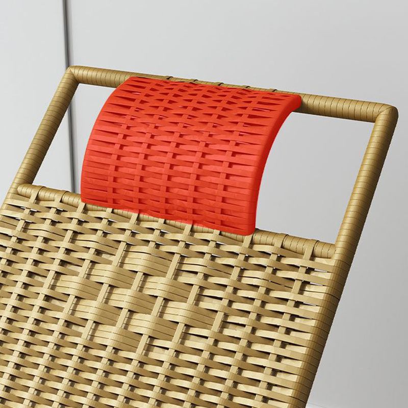 Modern Wicker Rocking Chair Brown Water Resistant Rocker for Living Room