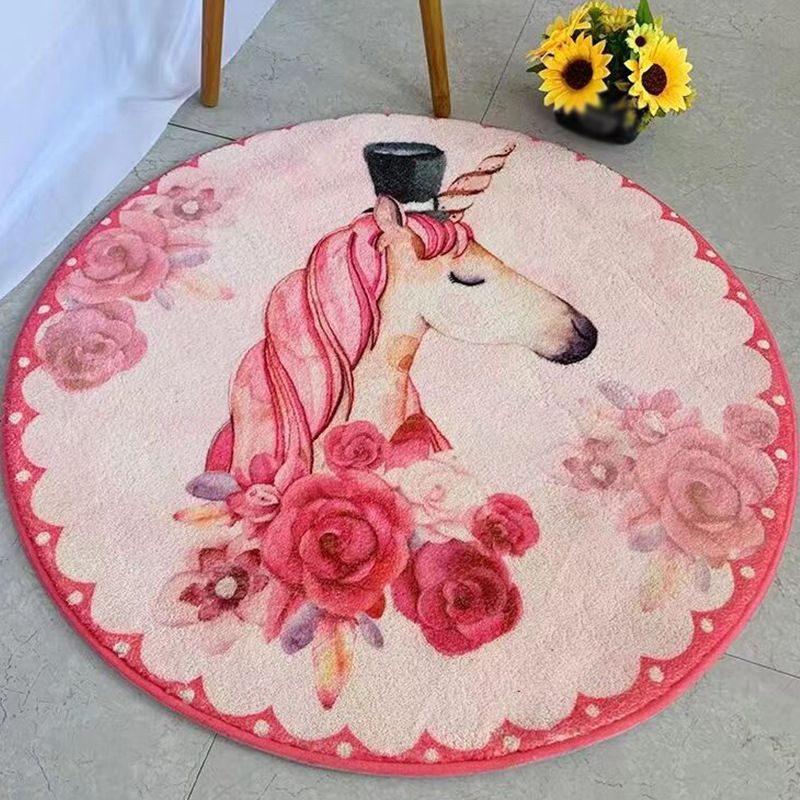 Brown Graphic Carpet Polyester Minimalist Carpet Stain Resistant Carpet for Home Decor