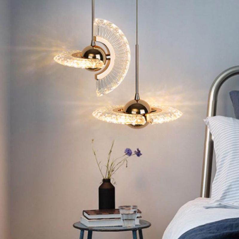 Zeitgenössisches Schlafzimmer im Mini -Anhänger Acrylhänge Deckenlicht mit 2 Lichtern