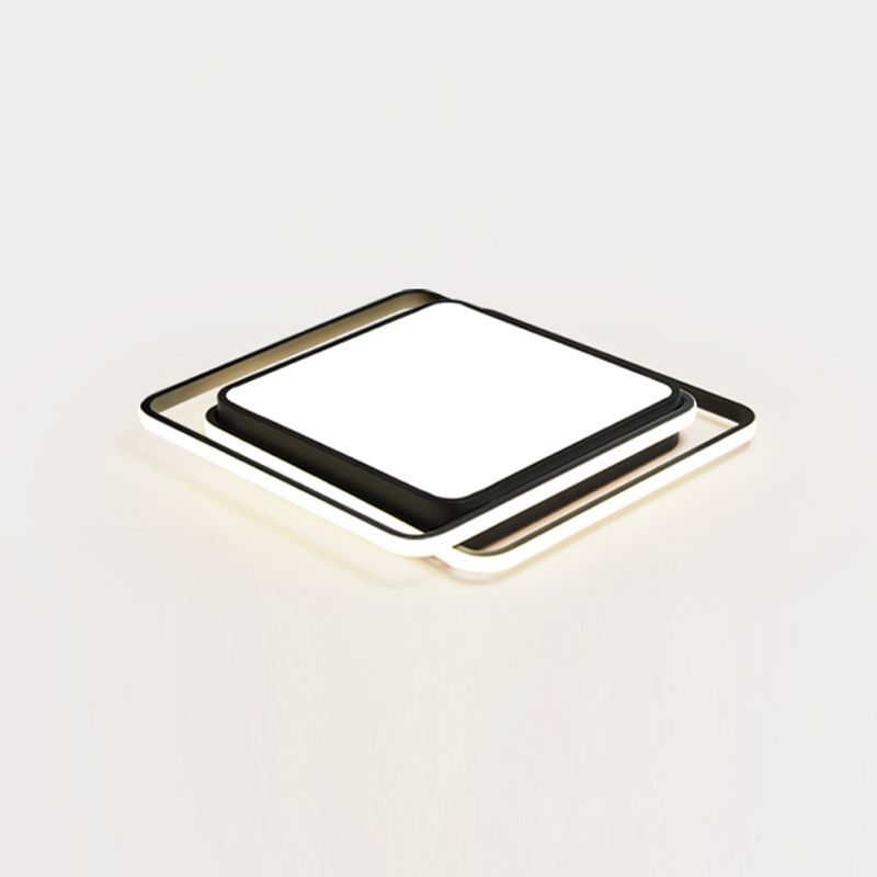 Luminaire de plafond encastré à montage encastré de simplicité noire Lumière montée au plafond de LED