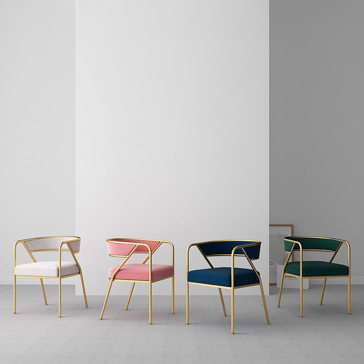 Fauteuils rembourrés de luxe de style scandinave Chaise d'appoint à dossier ouvert (Ensemble de 2)