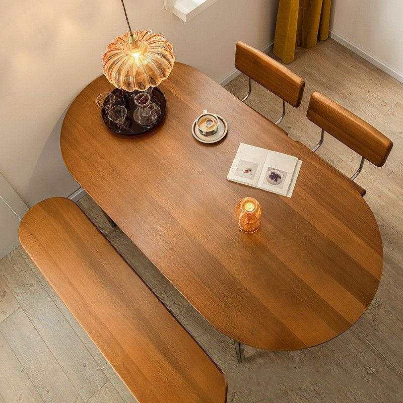 Oval Dining Room Kitchen Table Silver Frame Contemporary Dining Table