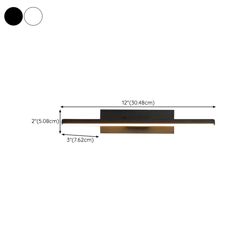 Modern Simple Aluminum Wall Light LED Strip Shape Rotatable Wall Lamp for Bedroom