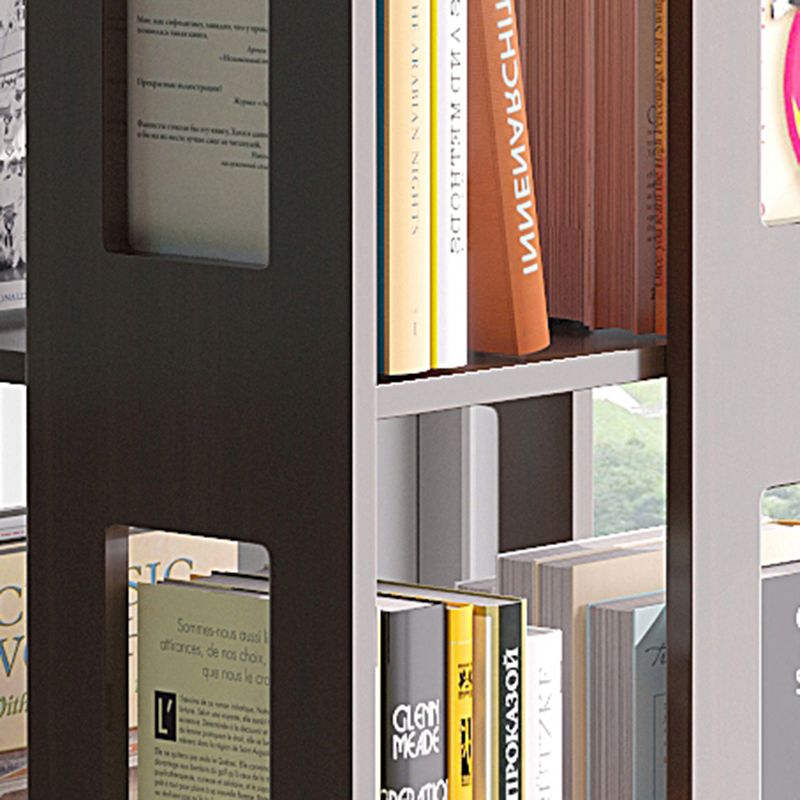Solid Wood Bookshelf Scandinavian Rotatable Open Back Bookshelf
