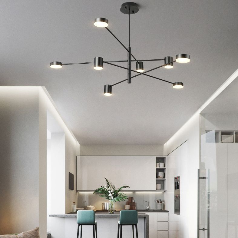 Lampada a sospensione ombreggiata in metallo Stile SEMPLICITÀ LA LADAGGIO PENDANTE LAMO IN NERO