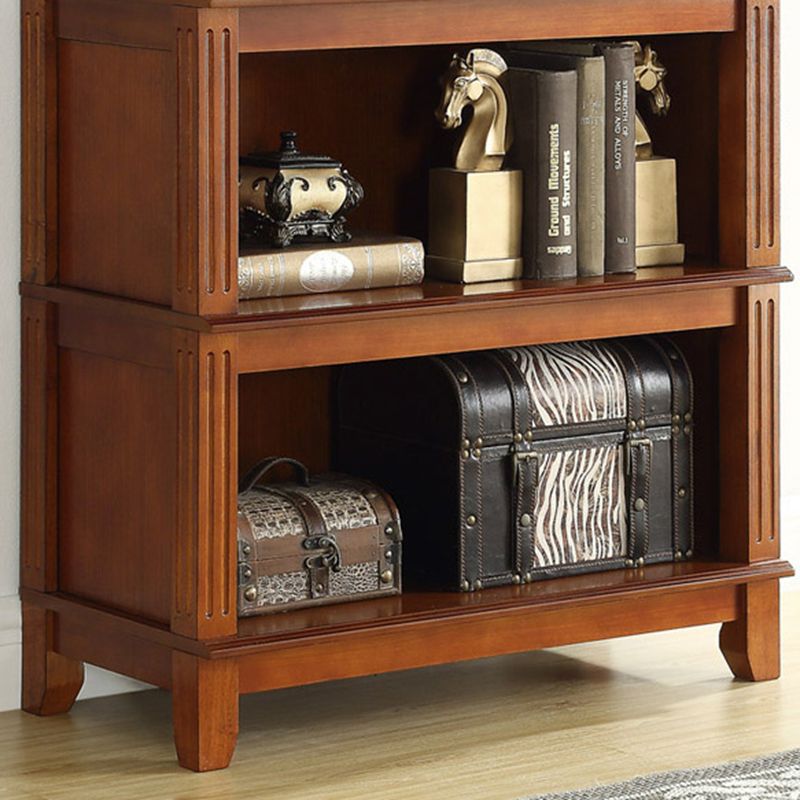 14" Wide Contemporary Shelf Bookcase Closed Back Solid Wood Bookcase