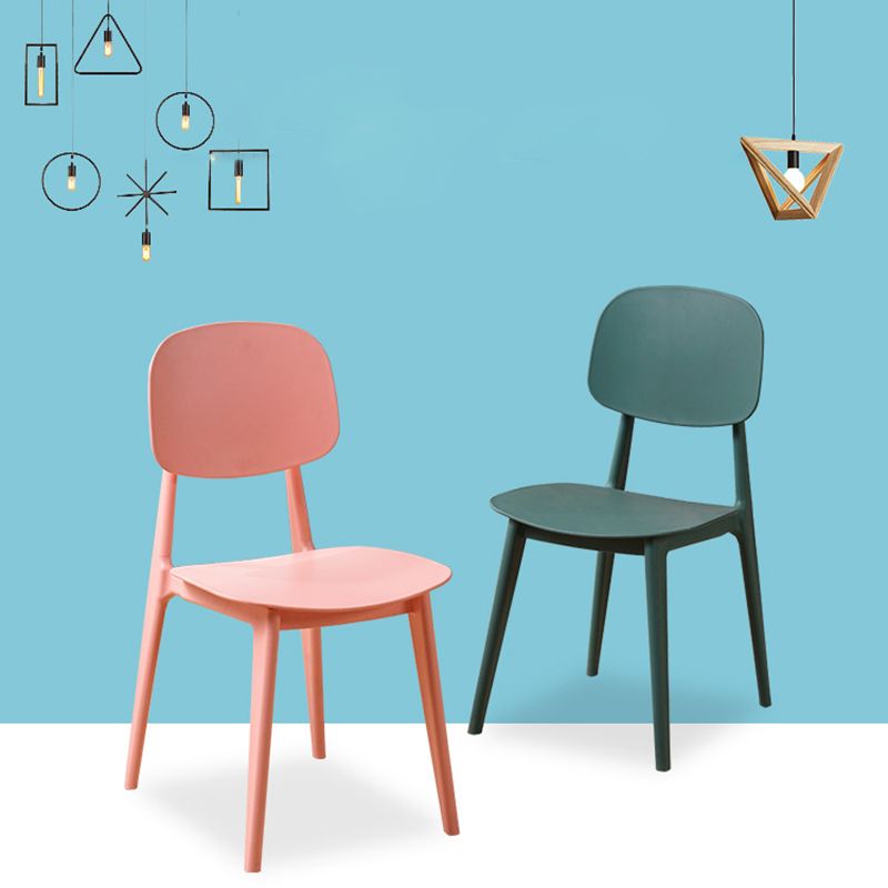 Modern Style Side Chair Plastic Open Back Dining Side Chair for Indoor