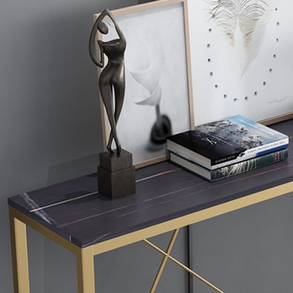 Contemporary Rectangle Console Accent Table Antique Finish Console Sofa Table