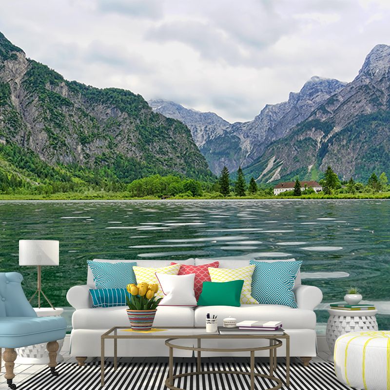 Mountain Landscapes Mural Wallpaper Mildew Resistant Modern Room Decoration
