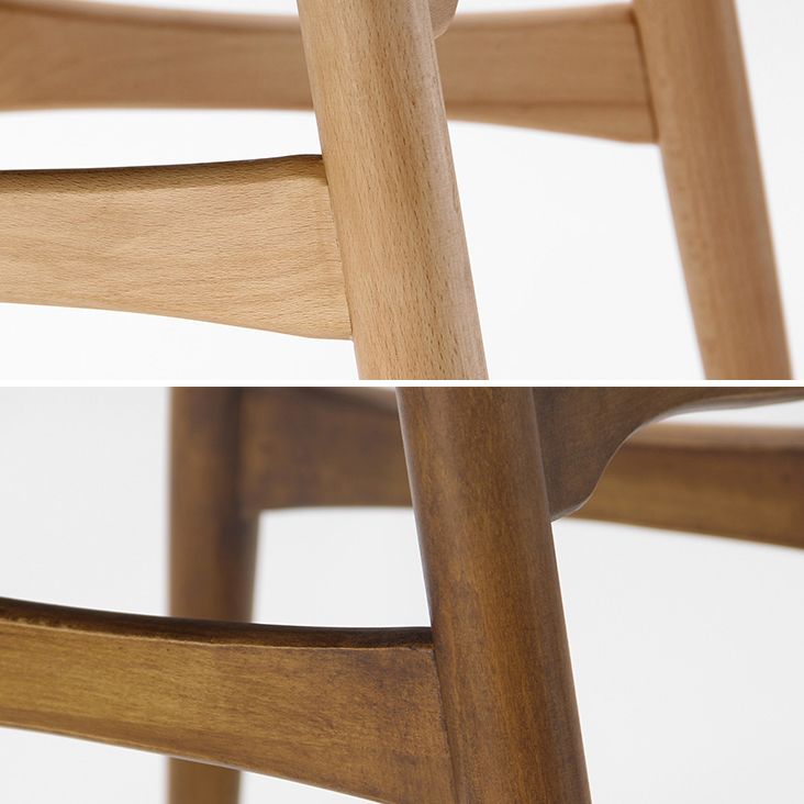 Oak Solid Wood Dining Side Chair Contemporary Armless Dining Chairs