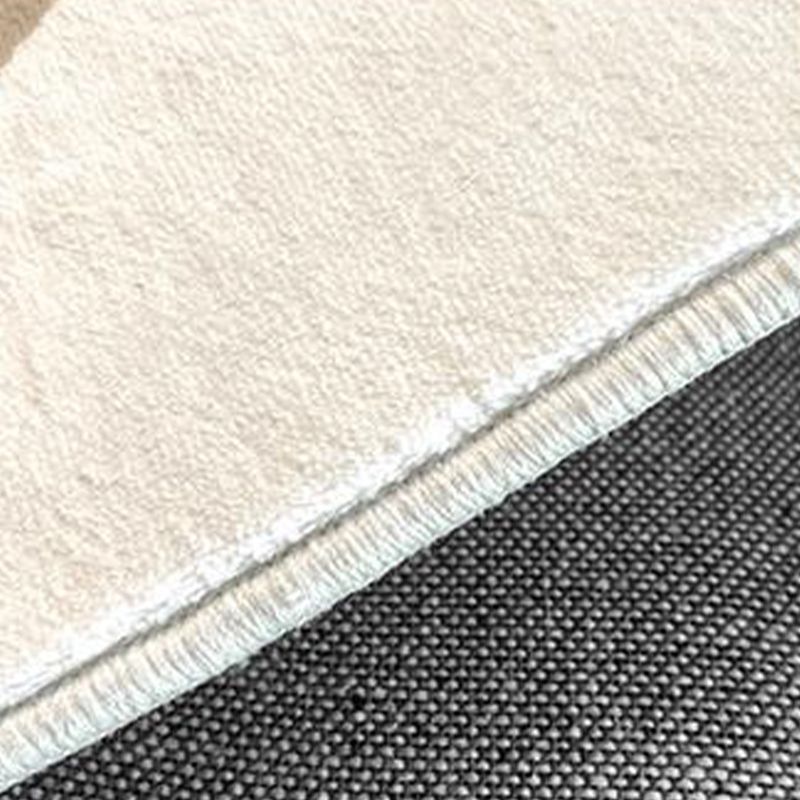 Apricot Color Piece Carpet Polyester Modern Carpet Washable Carpet for Living Room