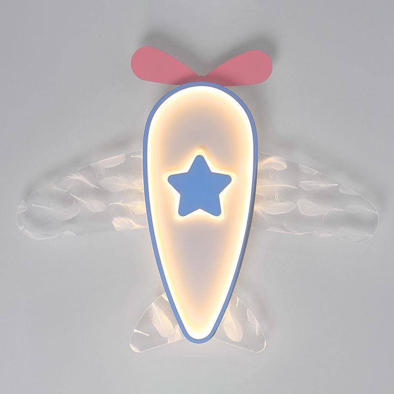 Plafonnier LED moderne à montage encastré en métal avec 1 lumière pour chambre à coucher