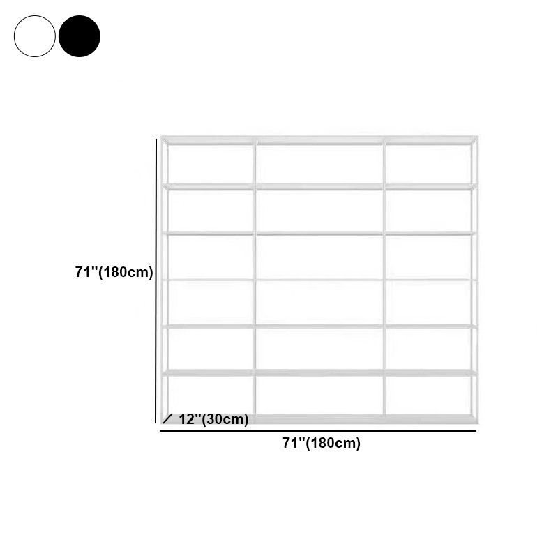 Open Back Bookshelf Contemporary Style Bookcase for Office Study Room
