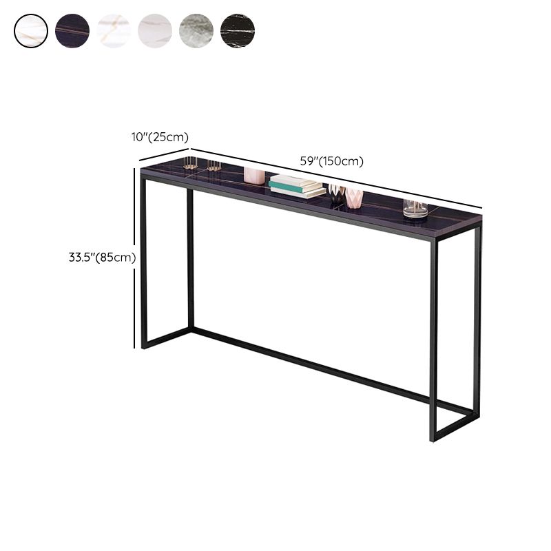 Modern Rectangle Console Sofa Table 33.46-inch Tall Accent Table with 1 Shelf