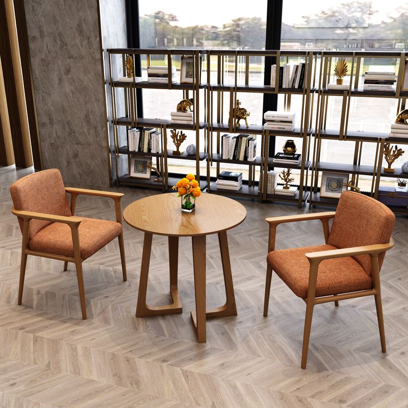 Modern Pine Solid Wood Dining Table Double Pedestal Dining Table for Dining Room