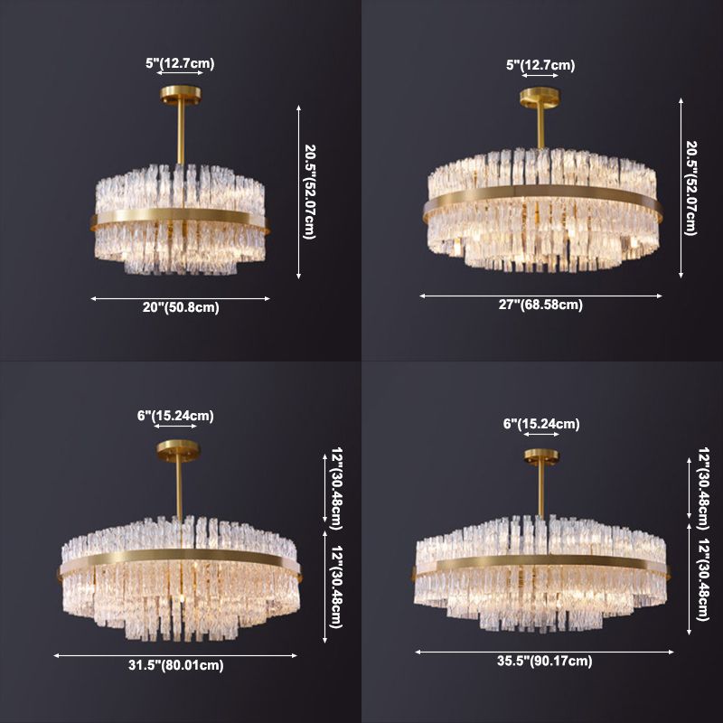 Modern karakteristieke hanglampglas geometrische kroonluchter voor woonkamer