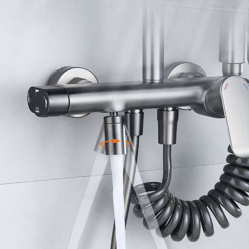 Adjustable Spray Pattern Shower System Valve Included Brass Wall Mounted Shower Combo