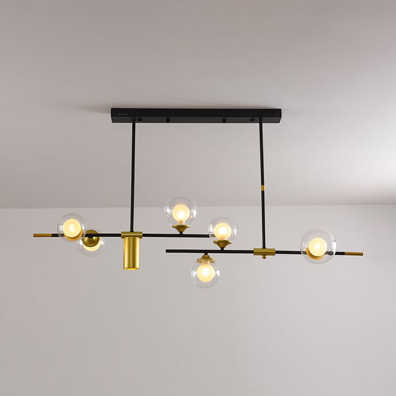 Moderner Stil sphärischer Anhänger Lichter Metall 7 hängende Anhängerleuchten