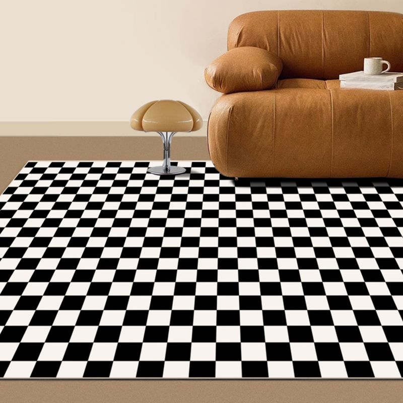 Contemporary Polyester Rug Novelty Geometric Print Carpet Non-Slip Area Rug for Living Room