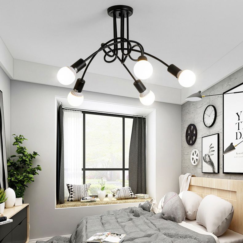 Sputnik Design Semi Flush Techo Luz de techo industrial Luz de montaje semi descarte de montaje