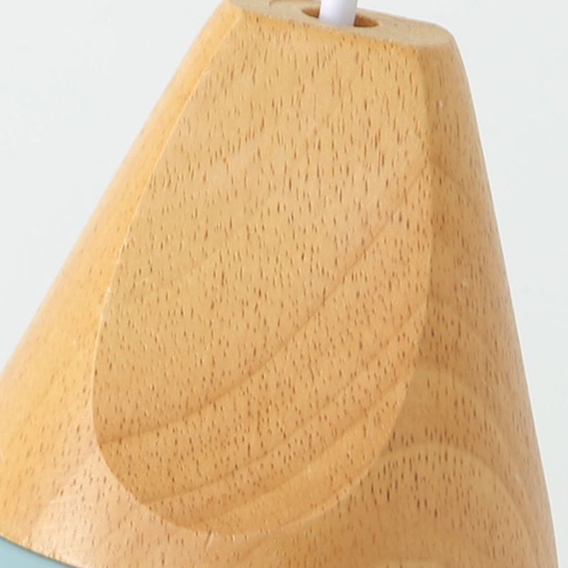 Cone Shape Hanging Lighting Modern Macaron Style Metal 1 Light Hanging Lamp for Restaurant