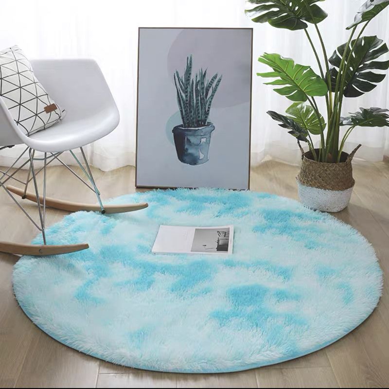 Tapis moderne rose clair Polyester Couleur de couleur intérieure tapis lavable pour le salon