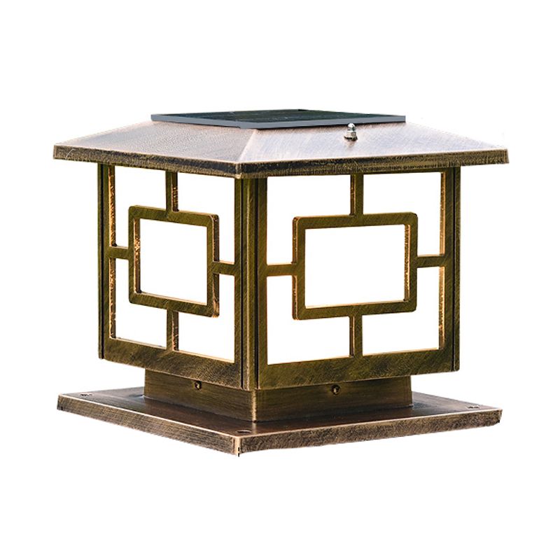 Modern LED Pillar Light Minimalist Solar Lighting Fixture for Garden