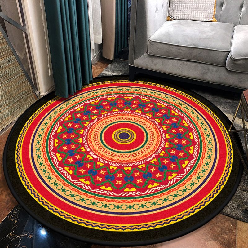Multi Colored Moroccan Area Rug Synthetics Seamless Geometric Shapes Rug 356 Carpet for Living Room