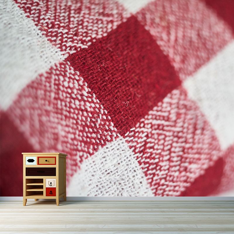 Lattice Geometry Houses Mural Decal for Living Room Bedroom, Water Resistant