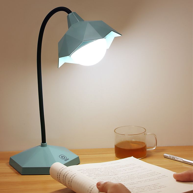 Tavola della camera da letto floreale luce in plastica in plastica lampada a LEAD LEAD con braccio flessibile