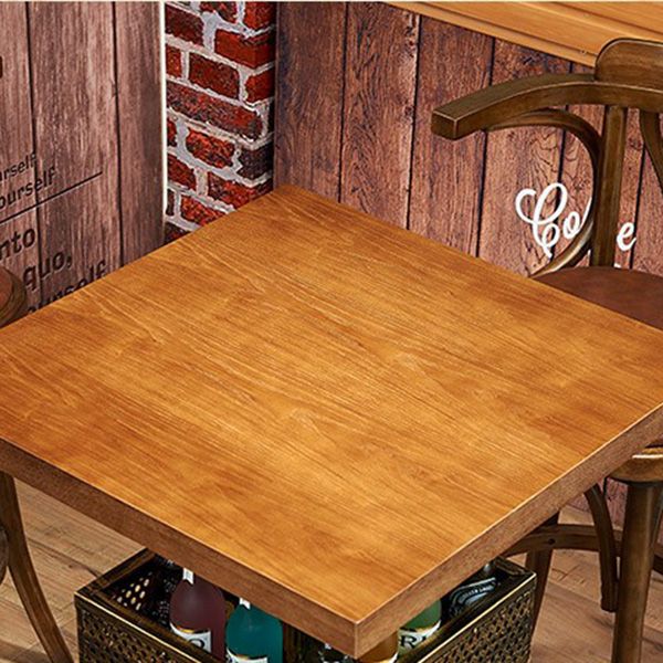 Industrial Solid Wood Bar Table Set 1/3/4/5 Pieces Counter Table with High Stools