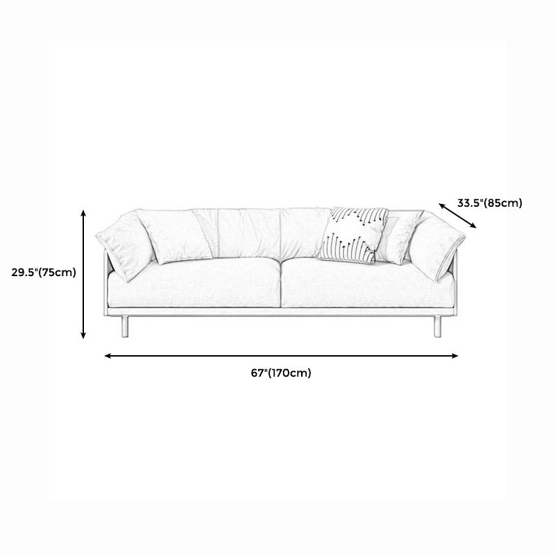 Modern Sofa Pillow Top Arm 33.4"W Sofa with 2 Pillows for Living Room