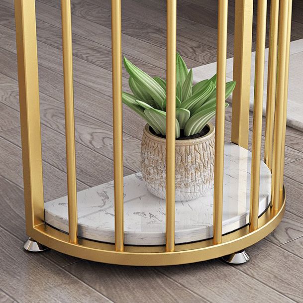 White Marble Bar Dining Table Glam Double Pedestal Bar Height Table