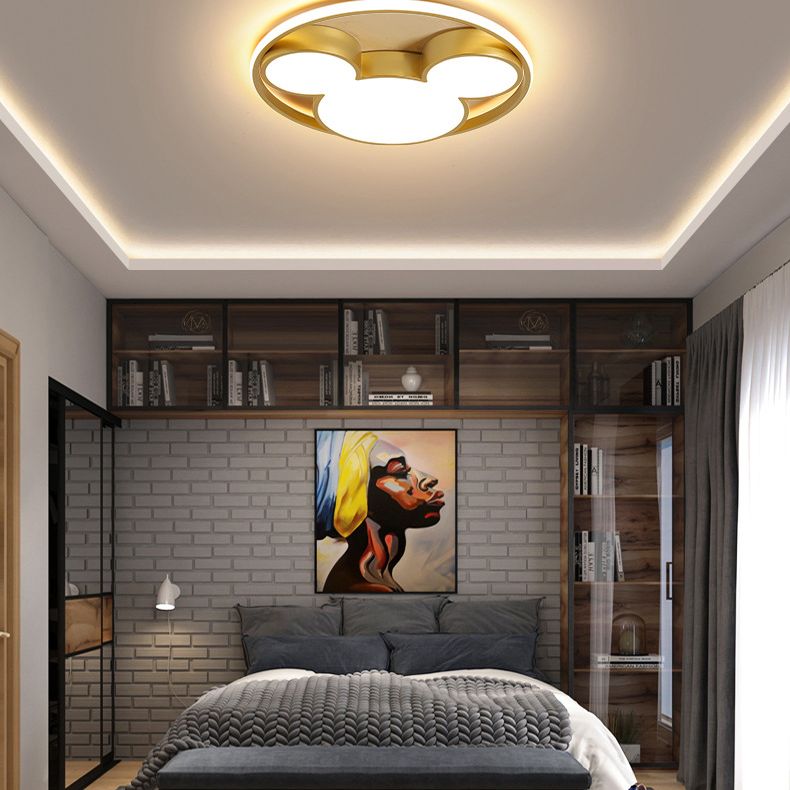 Luces de techo empotradas con forma de ratón, 1 luz, lámpara empotrada de acrílico con dibujos animados