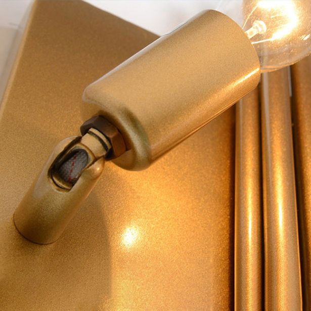 Postmodern Metal Wall Sconce Two Blub Wall Mounted Light Fixture for Bedroom