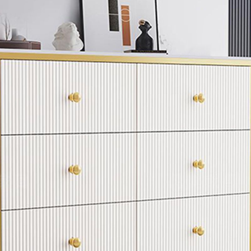 14.82-inch Width Glam Storage Chest Stone Dresser with 5/6 Drawers