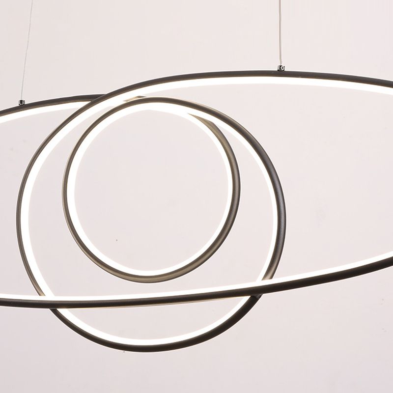 Linear Shape Island Pendant Contemporary Style Metal 1 Light Island Lighting Fixture