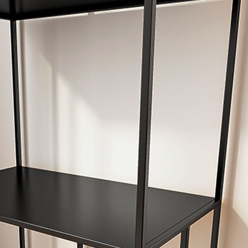 Open Metal Etagere Bookcase Modern Rectangular Shelf Bookcase