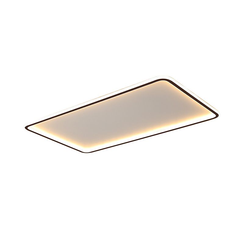 Thinnest Panel Acrylic LED Ceiling Flush Simplicity Black Flush Mounted Light for Living Room