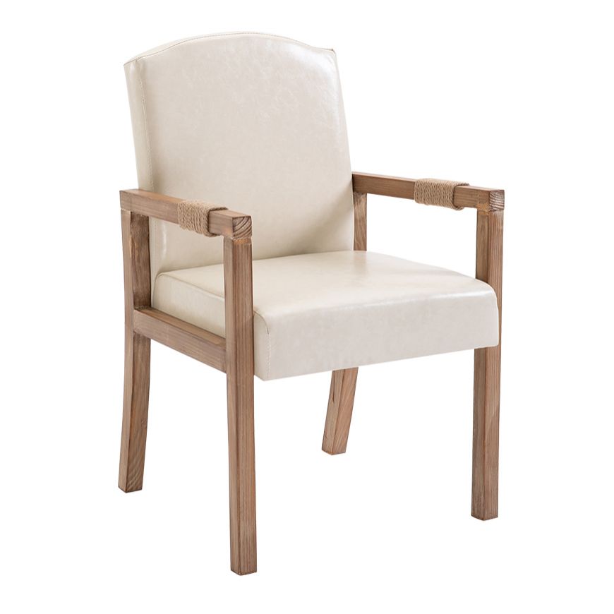 Fauteuil de salle à manger en bois avec coussin de couleur, chaise Parsons pour la maison