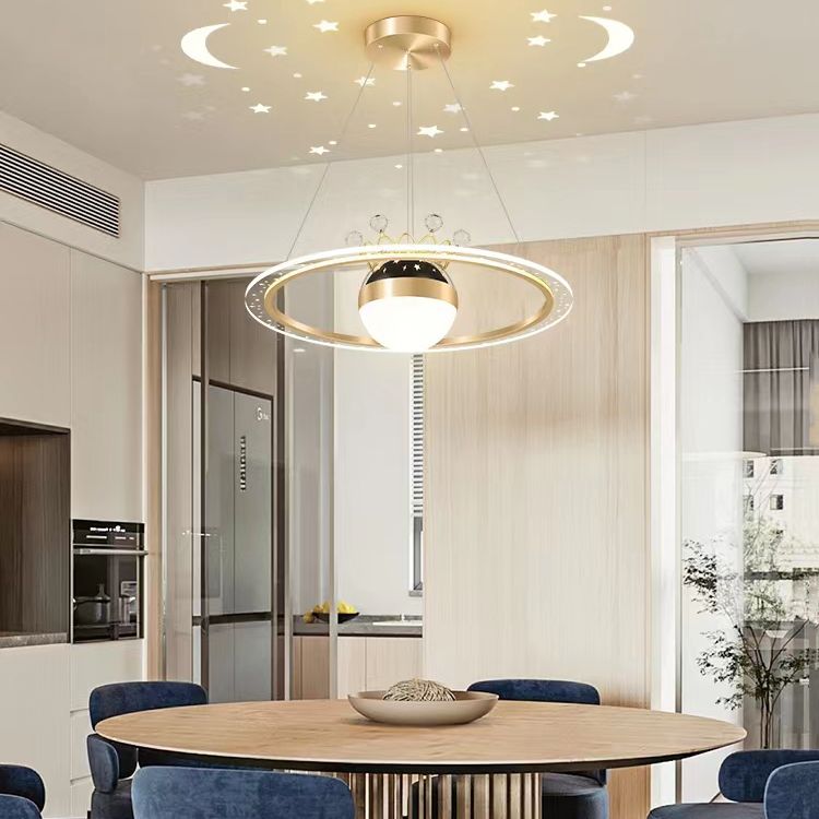 Ring Shade Metal Kroonluchter Lichten Modern 2- Lichte kroonluchter verlichtingsarmaturen