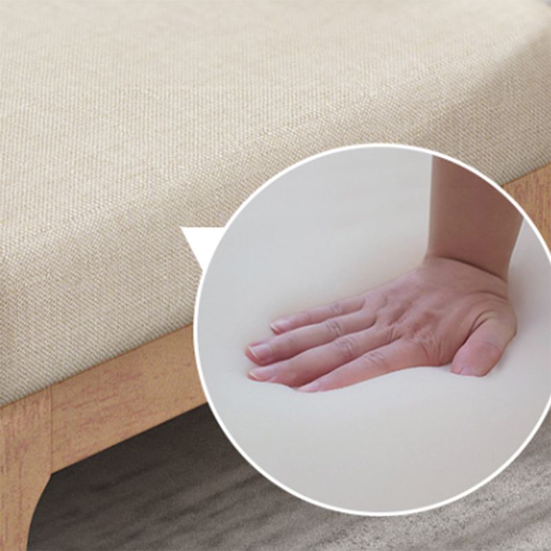 Nordic Fabric Sofa Chaise Living Room Square Arm Cushions Sofa Bed