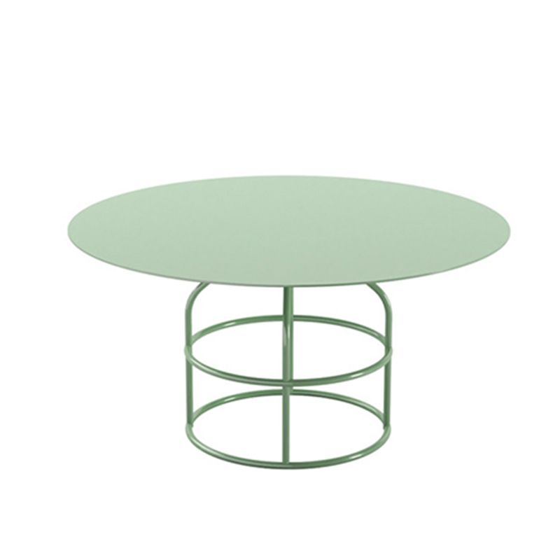 Frame Shaped Base Design Cocktail Table Multi-color Selection of Metal Round Coffee Table