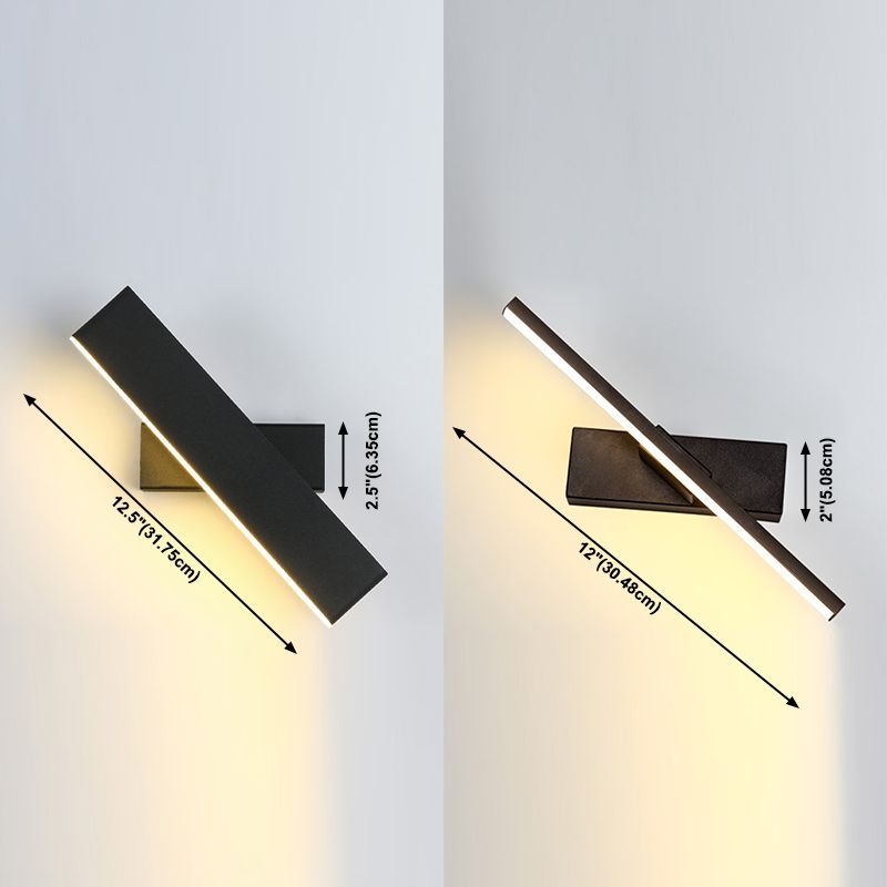 1-Licht linearer Schatten Wandleuchten moderner Metallmontageleuchte Metallmontage