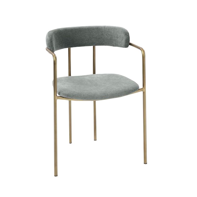 Glam Metal Arm Chair Open Back Dining Side Chair with Upholstered 20"x20.4"x31"