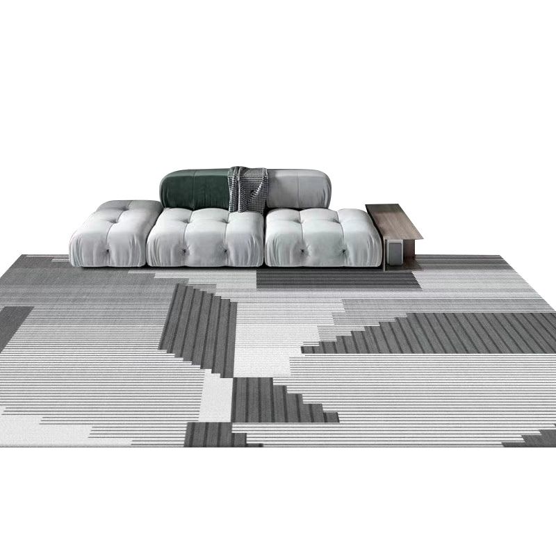 Simplicity Carpet Modern Abstract Print Rug Stain Resistant Area Rug for Living Room