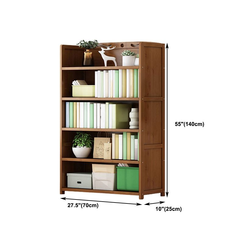 9.9" W Modern Bookcase Matte Finish Closed Back Bookshelf for Study Room